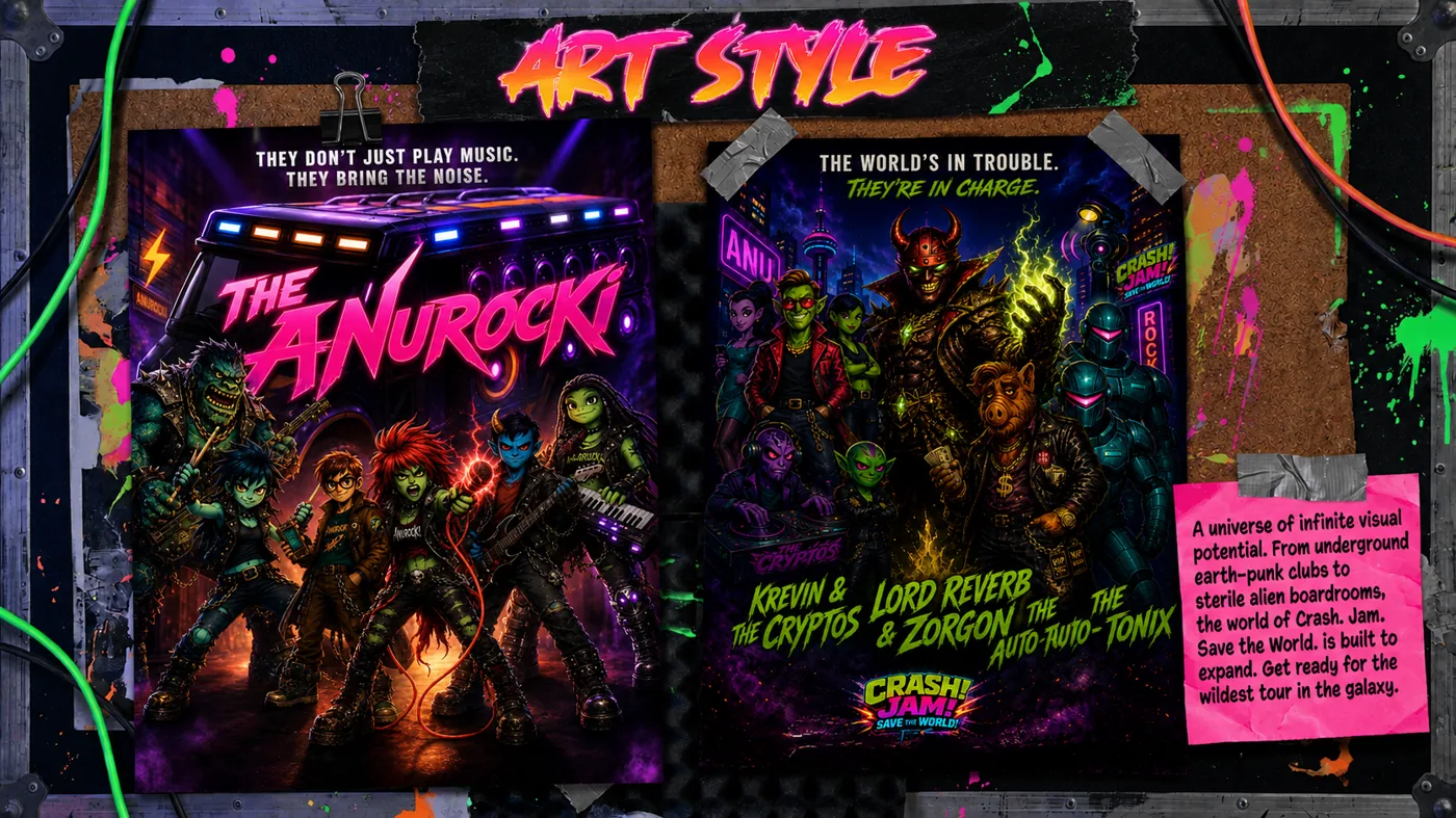 Crash Jam art style proof