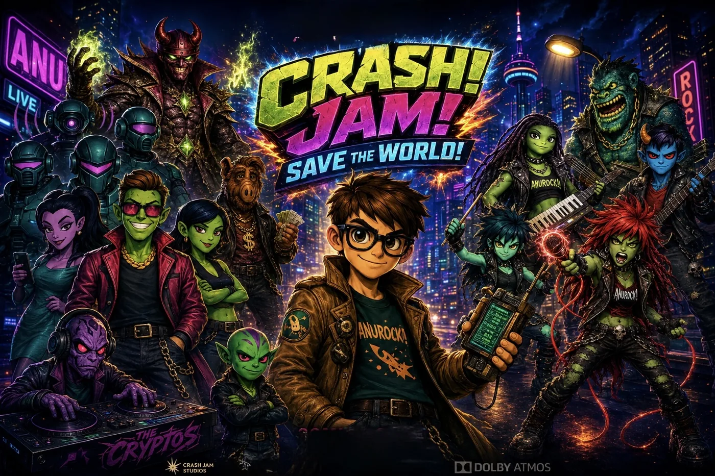 Crash Jam ensemble key art